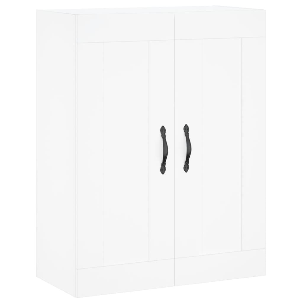 Highboard hvit 69,5x34x180 cm konstruert tre