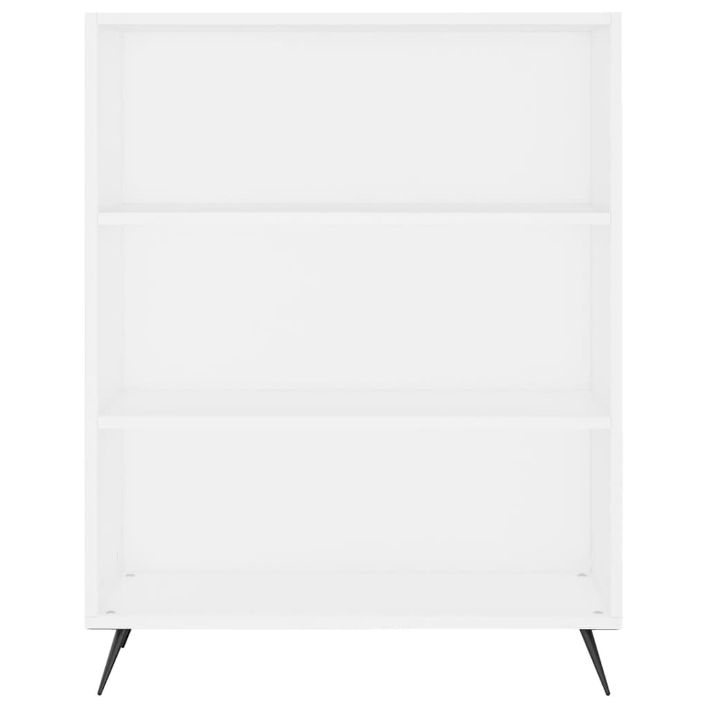 Highboard hvit 69,5x34x180 cm konstruert tre