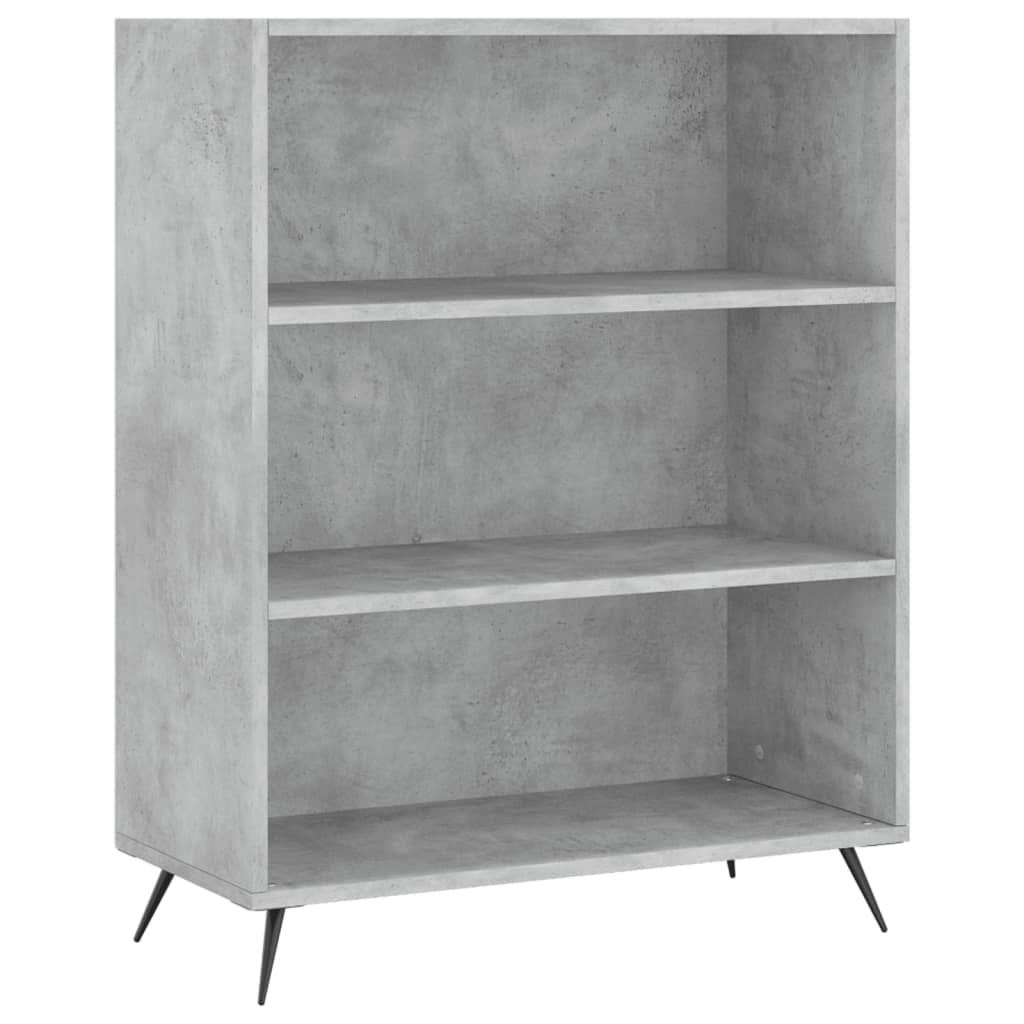 Highboard betonggrå 69,5x34x180 cm konstruert tre