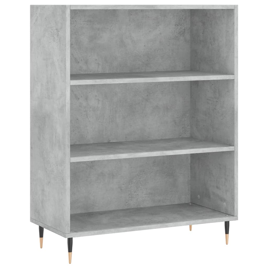 Highboard betonggrå 69,5x34x180 cm konstruert tre