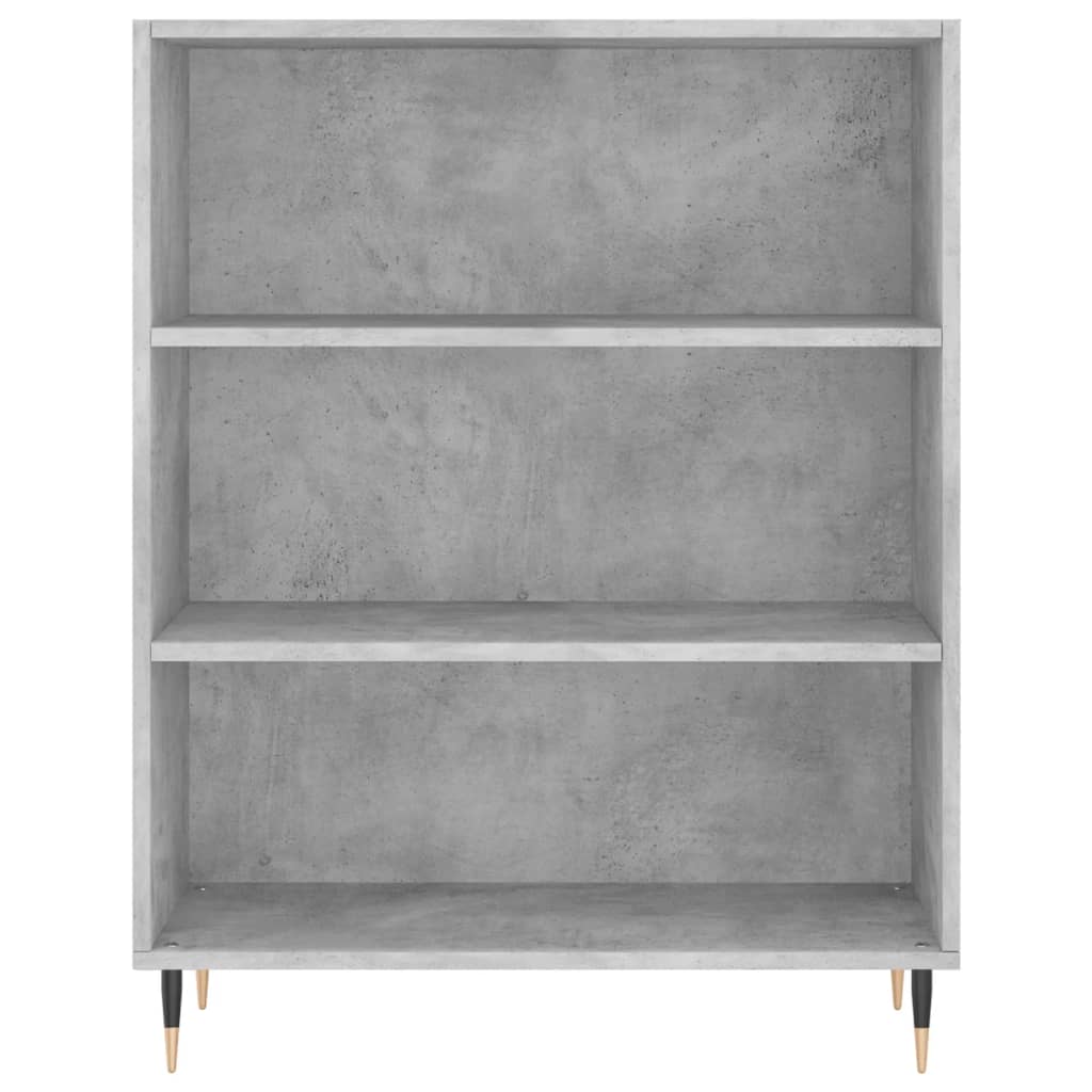 Highboard betonggrå 69,5x34x180 cm konstruert tre