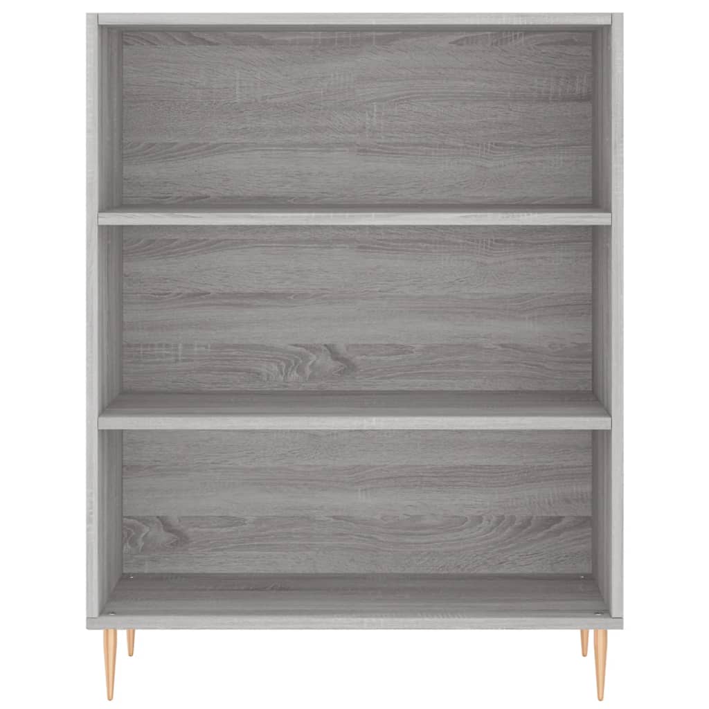 Highboard grå sonoma 69,5x34x180 cm konstruert tre