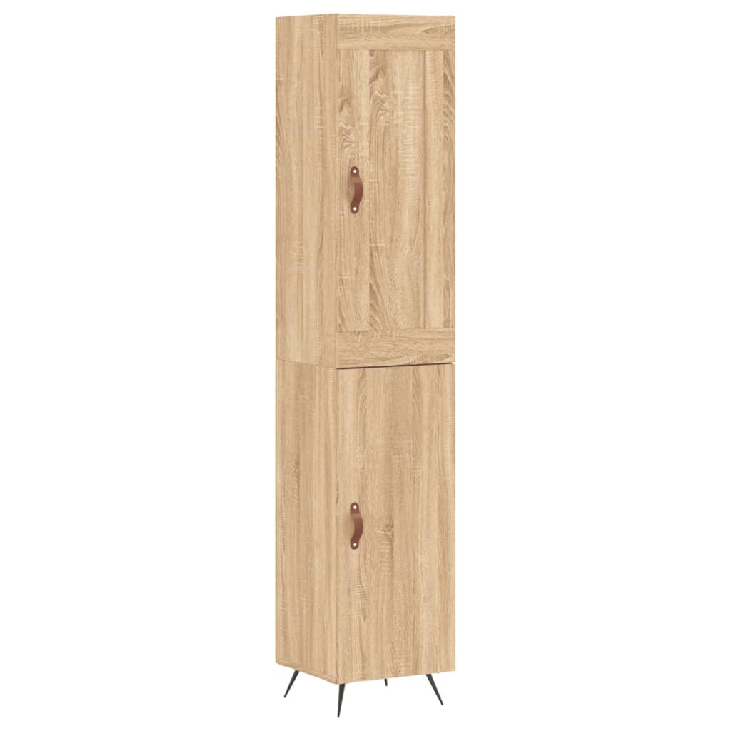 Highboard sonoma eik 34,5x34x180 cm konstruert tre