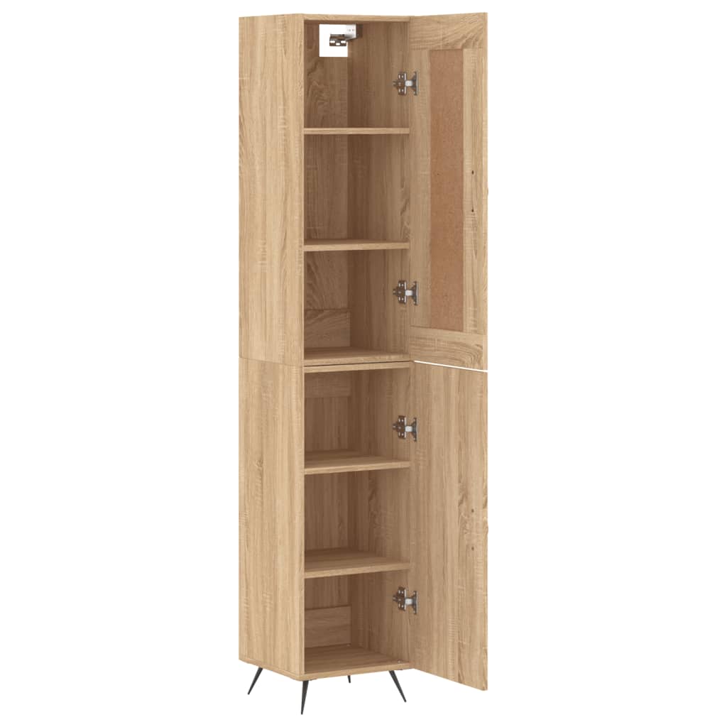 Highboard sonoma eik 34,5x34x180 cm konstruert tre