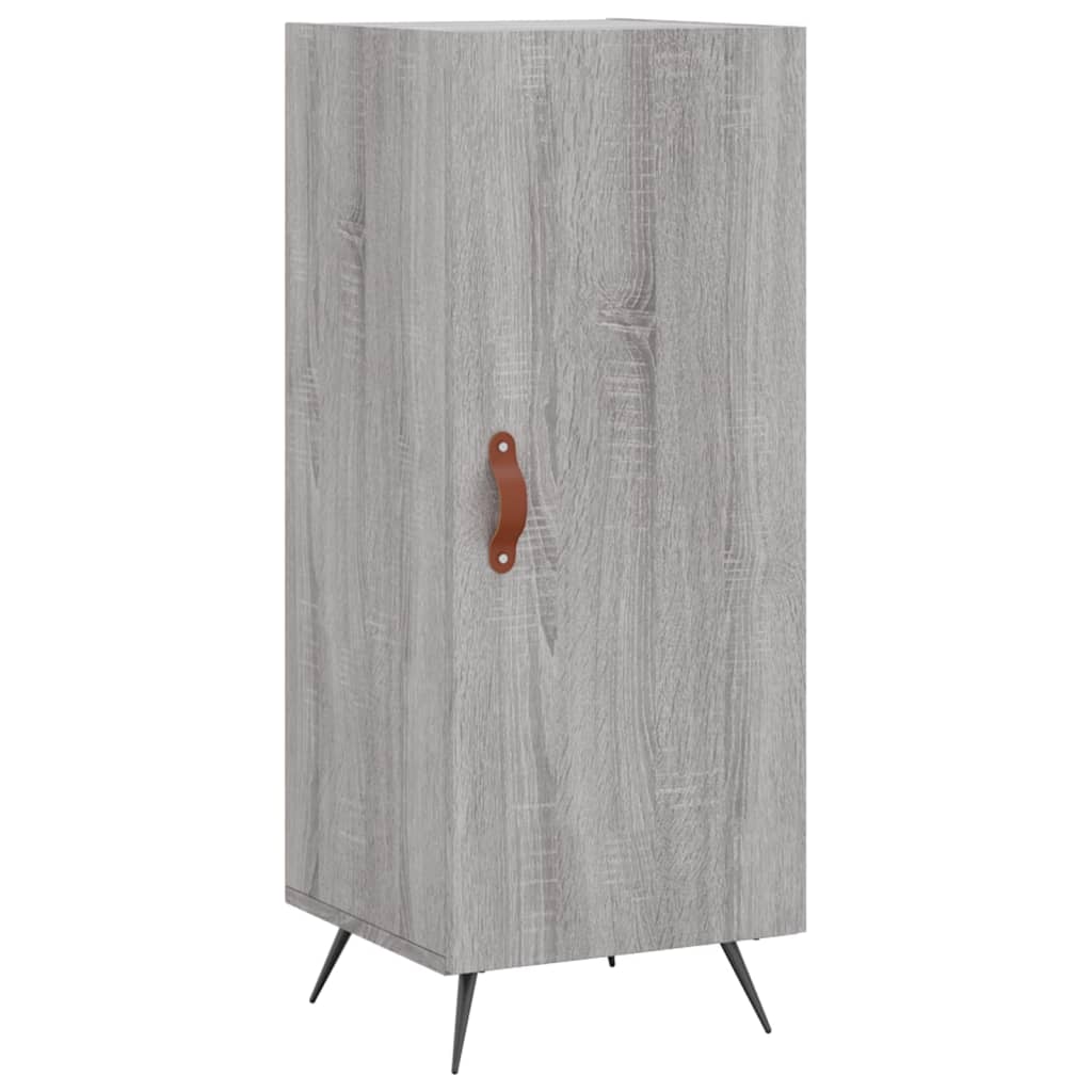 Highboard grå sonoma 34,5x34x180 cm konstruert tre