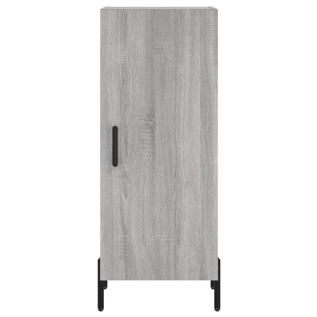 Highboard grå sonoma 34,5x34x180 cm konstruert tre