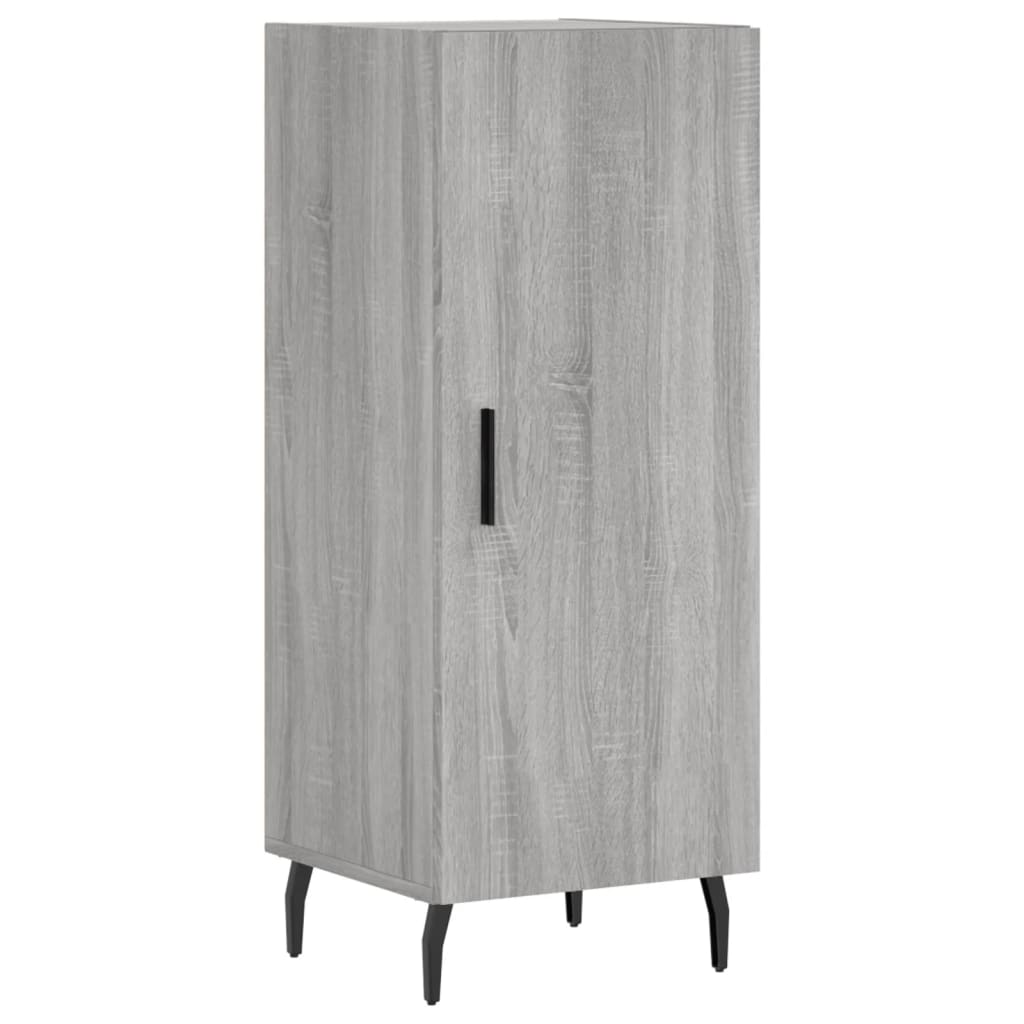 Highboard grå sonoma 34,5x34x180 cm konstruert tre