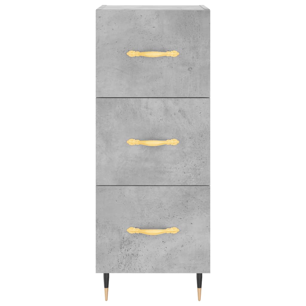 Highboard betonggrå 34,5x34x180 cm konstruert tre vidaXL
