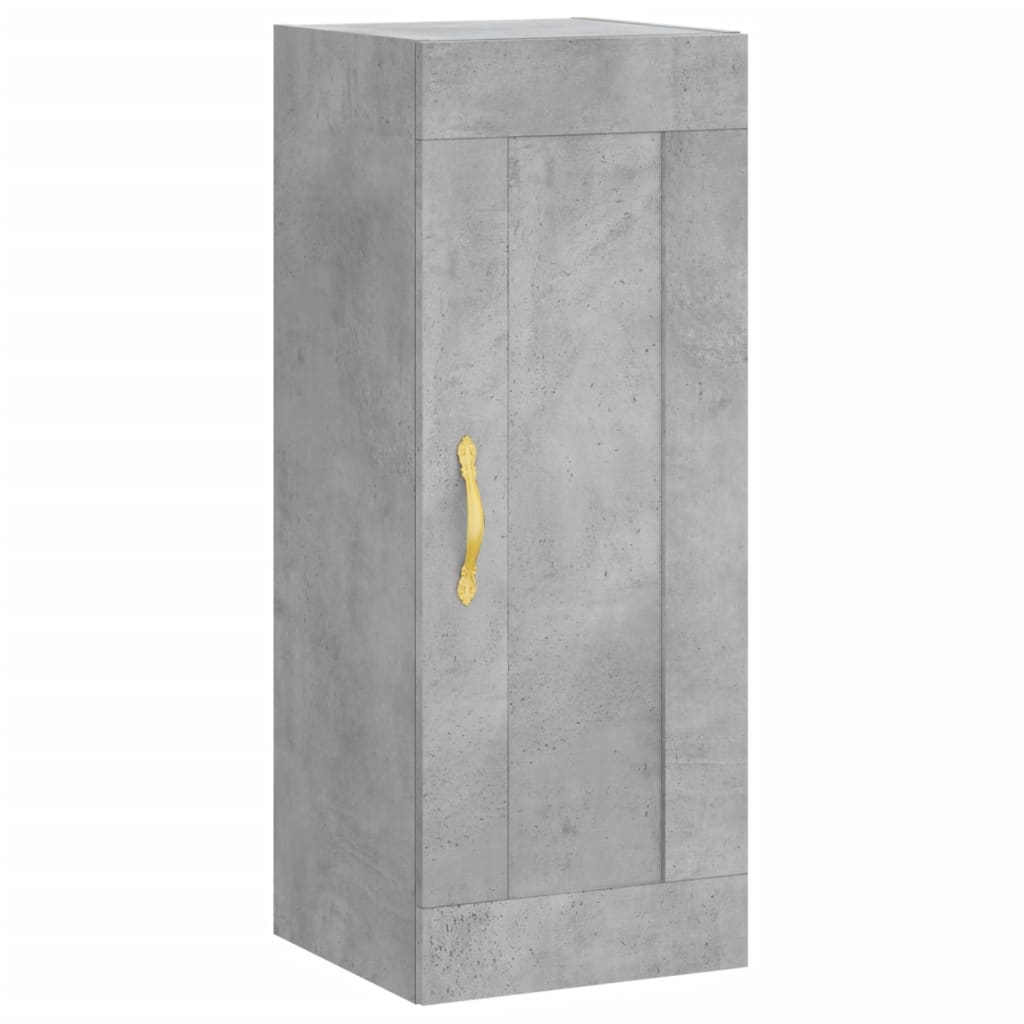 Highboard betonggrå 34,5x34x180 cm konstruert tre vidaXL