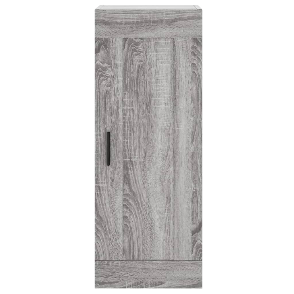 Highboard grå sonoma 34,5x34x180 cm konstruert tre