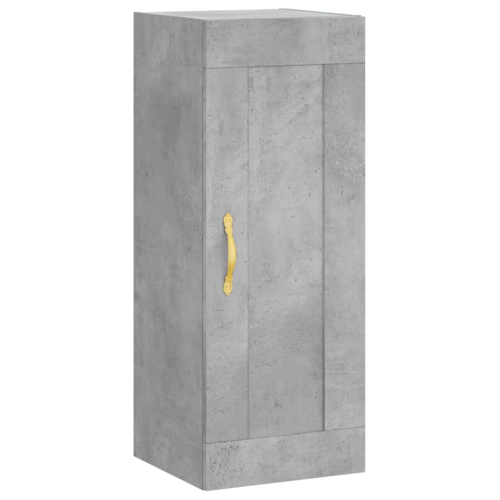 Highboard betonggrå 34,5x34x180 cm konstruert tre vidaXL