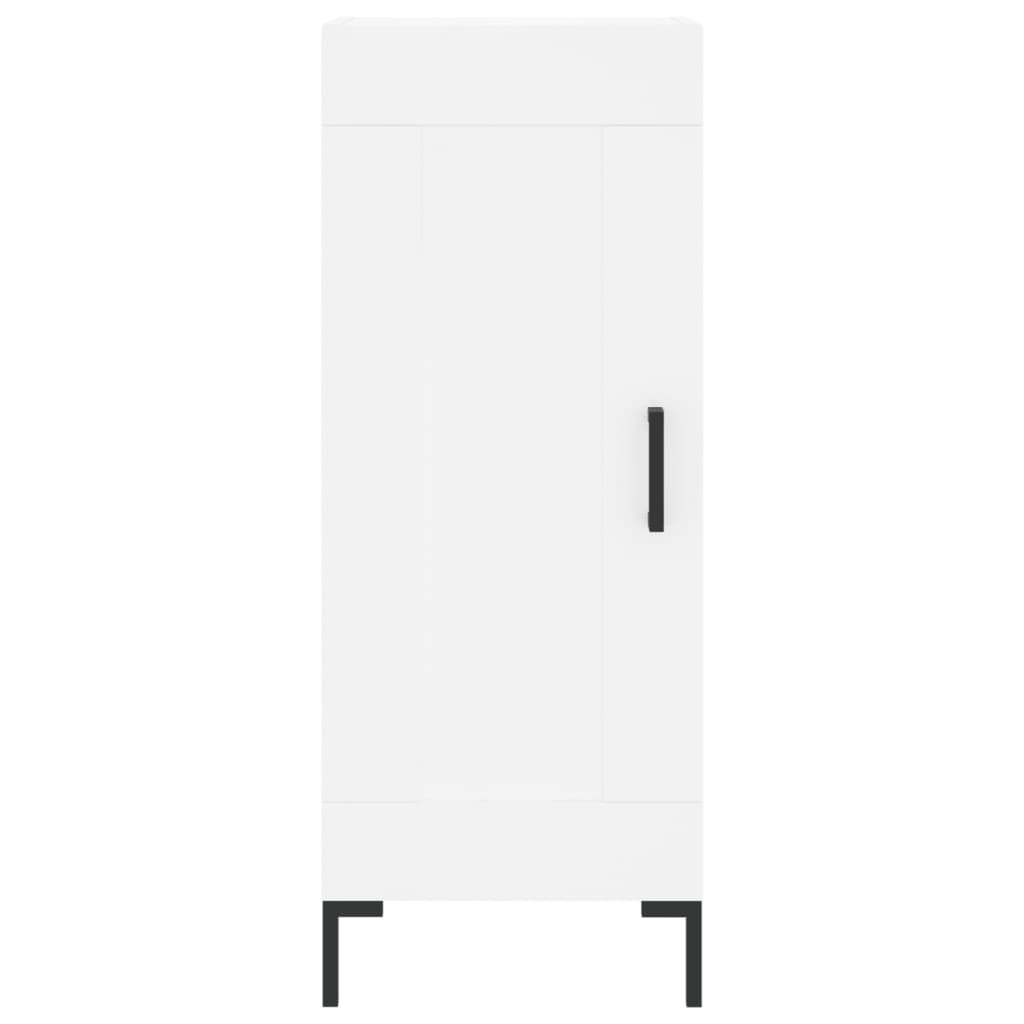 Highboard hvit 34,5x34x180 cm konstruert tre