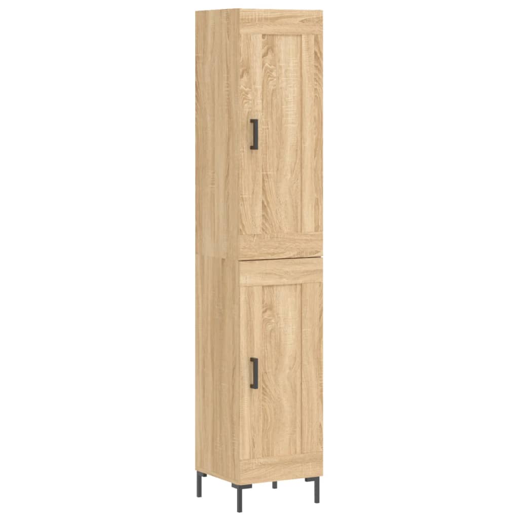 Highboard sonoma eik 34,5x34x180 cm konstruert tre