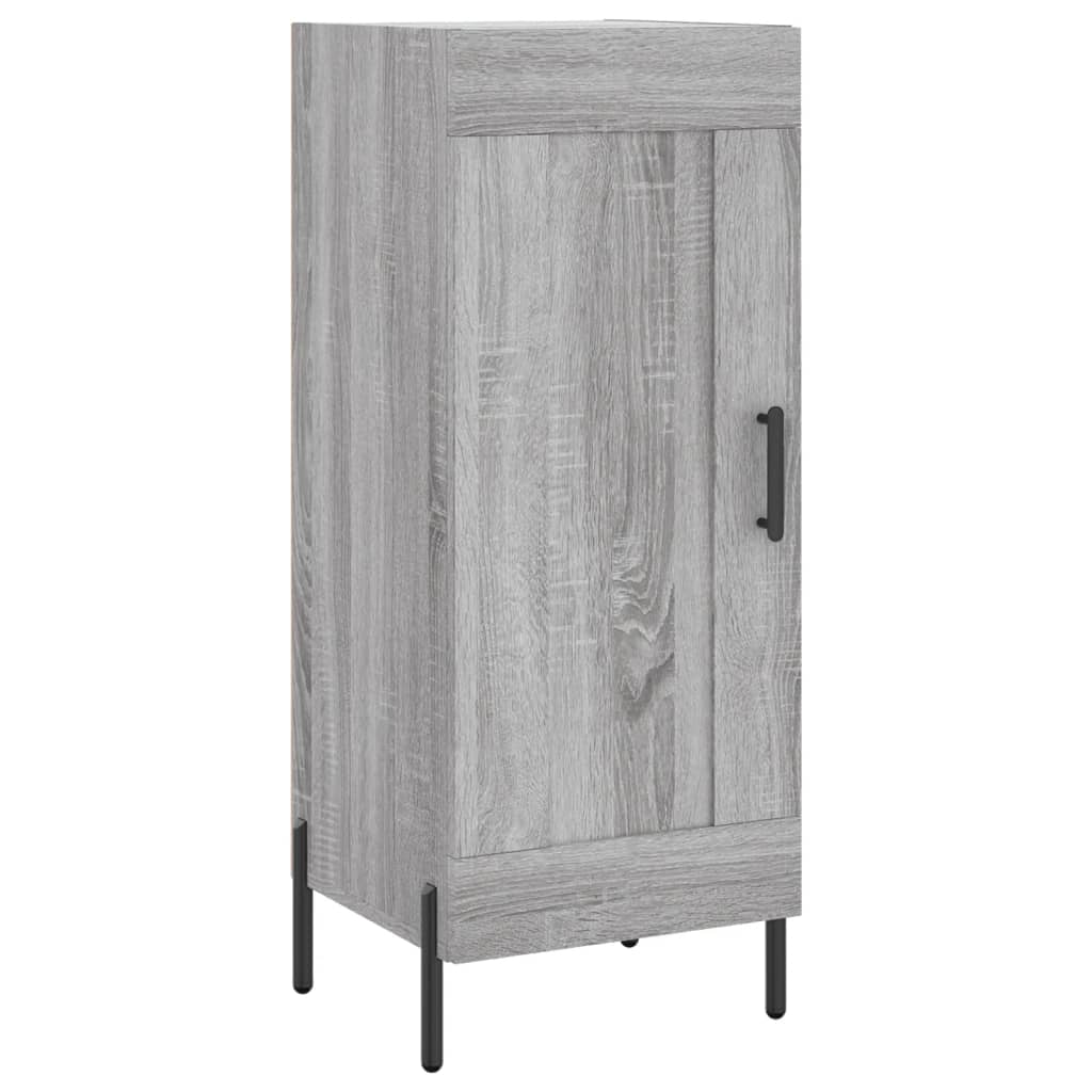 Highboard grå sonoma 34,5x34x180 cm konstruert tre