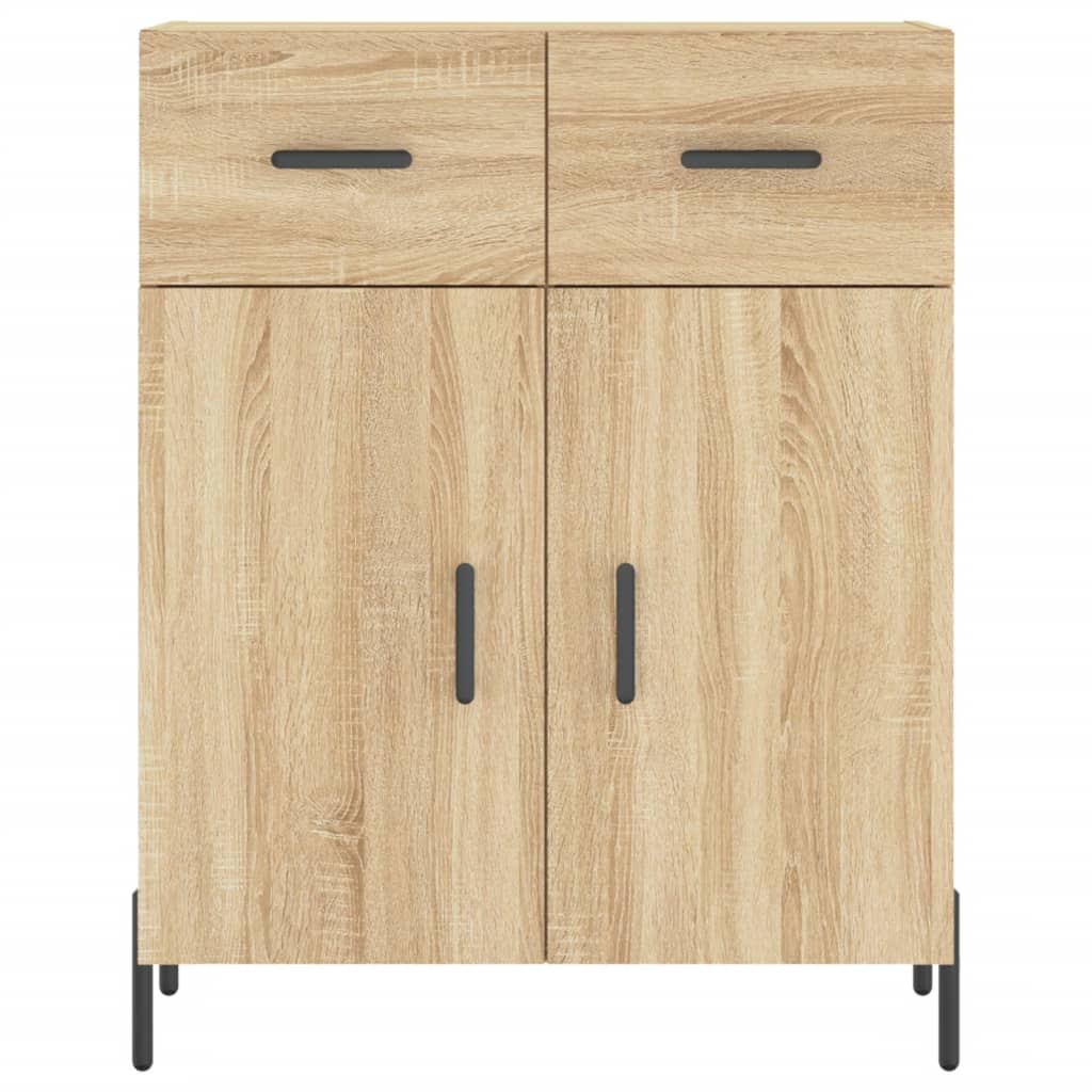 Highboard sonoma eik 69,5x34x180 cm konstruert tre