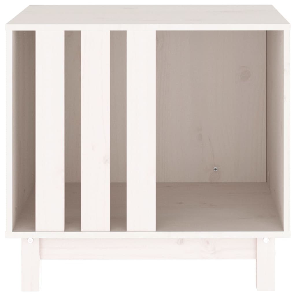 Hundehus hvit 60x45x57 cm heltre furu