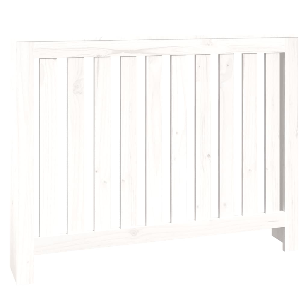 Radiatordeksel hvit 108,5x19x84 cm heltre furu vidaXL