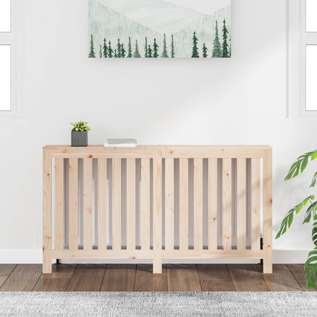 Radiatordeksel 153x19x84 cm heltre furu vidaXL