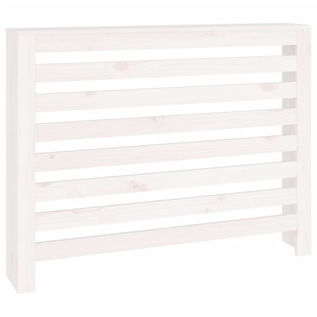 Radiatordeksel hvit 108,5x19x84 cm heltre furu vidaXL