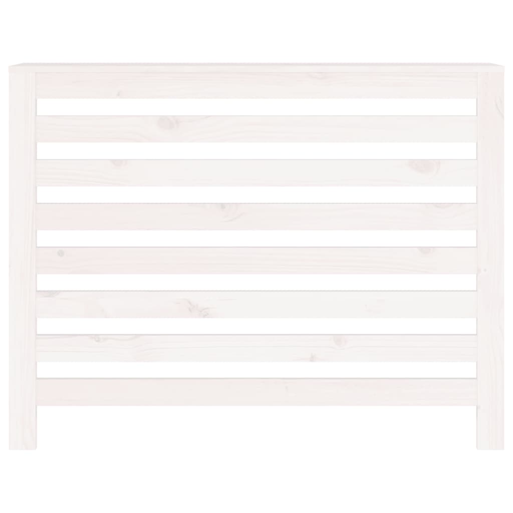 Radiatordeksel hvit 108,5x19x84 cm heltre furu vidaXL