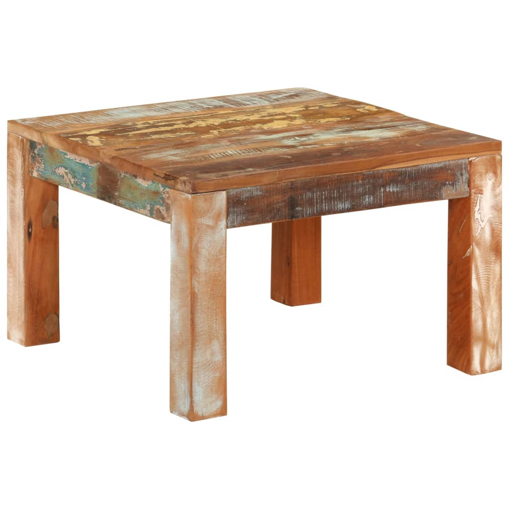 Salongbord 55x55x35 cm gjenvunnet heltre