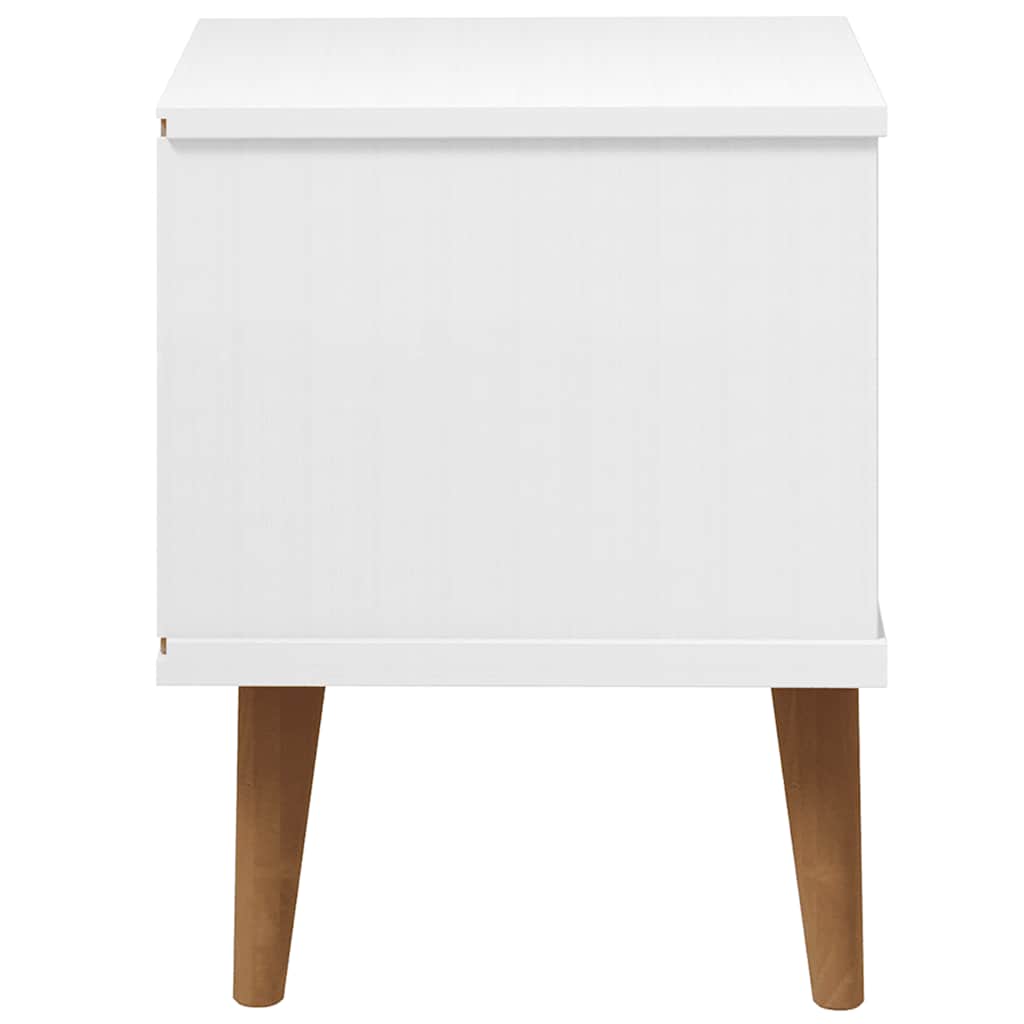 Nattbord MOLDE hvit 40x35x48 cm heltre furu