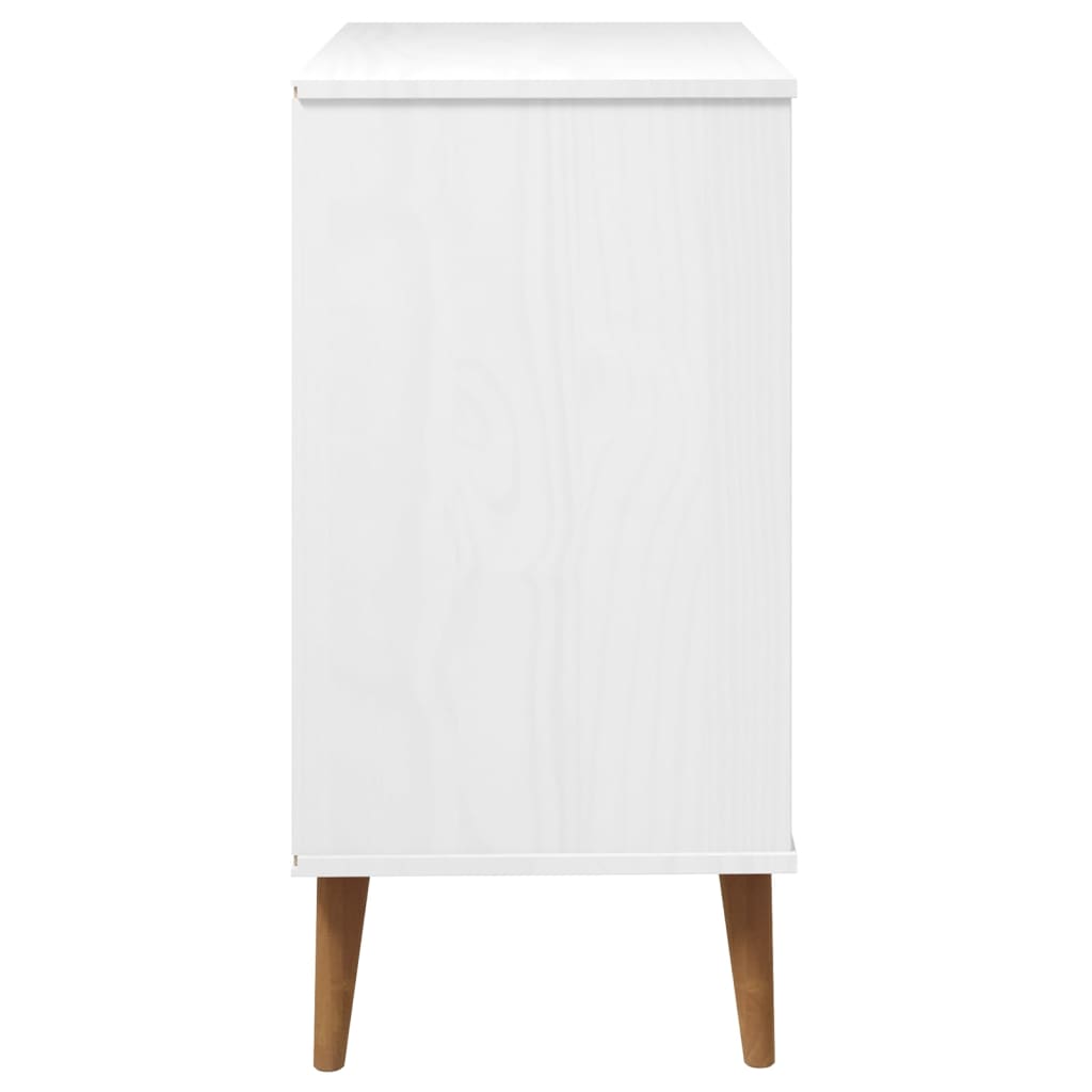 Kommode MOLDE hvit 80x40x80 cm heltre furu