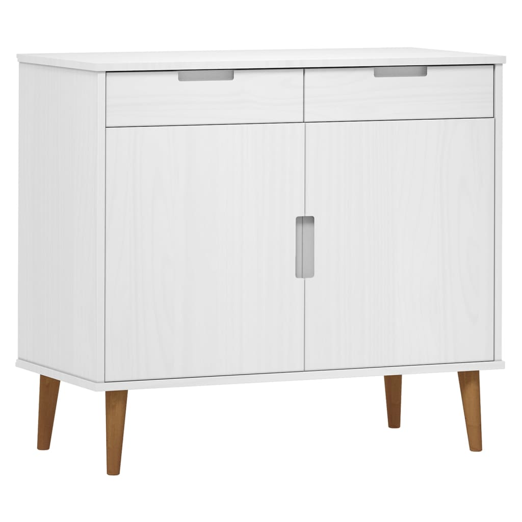 Skjenk MOLDE hvit 90x40x80 cm heltre furu