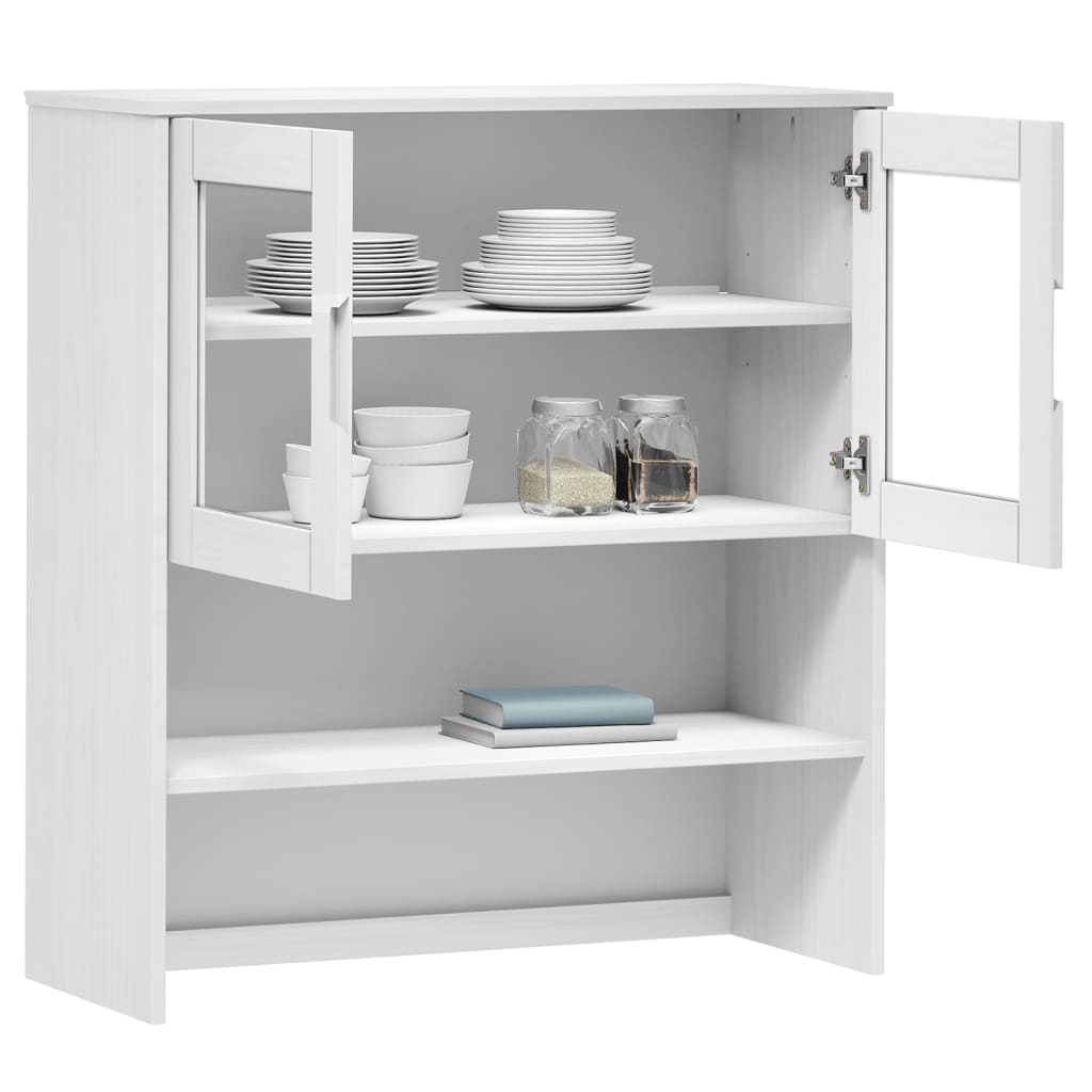 Skjenketopp MOLDE hvit 90x35x100 cm heltre furu