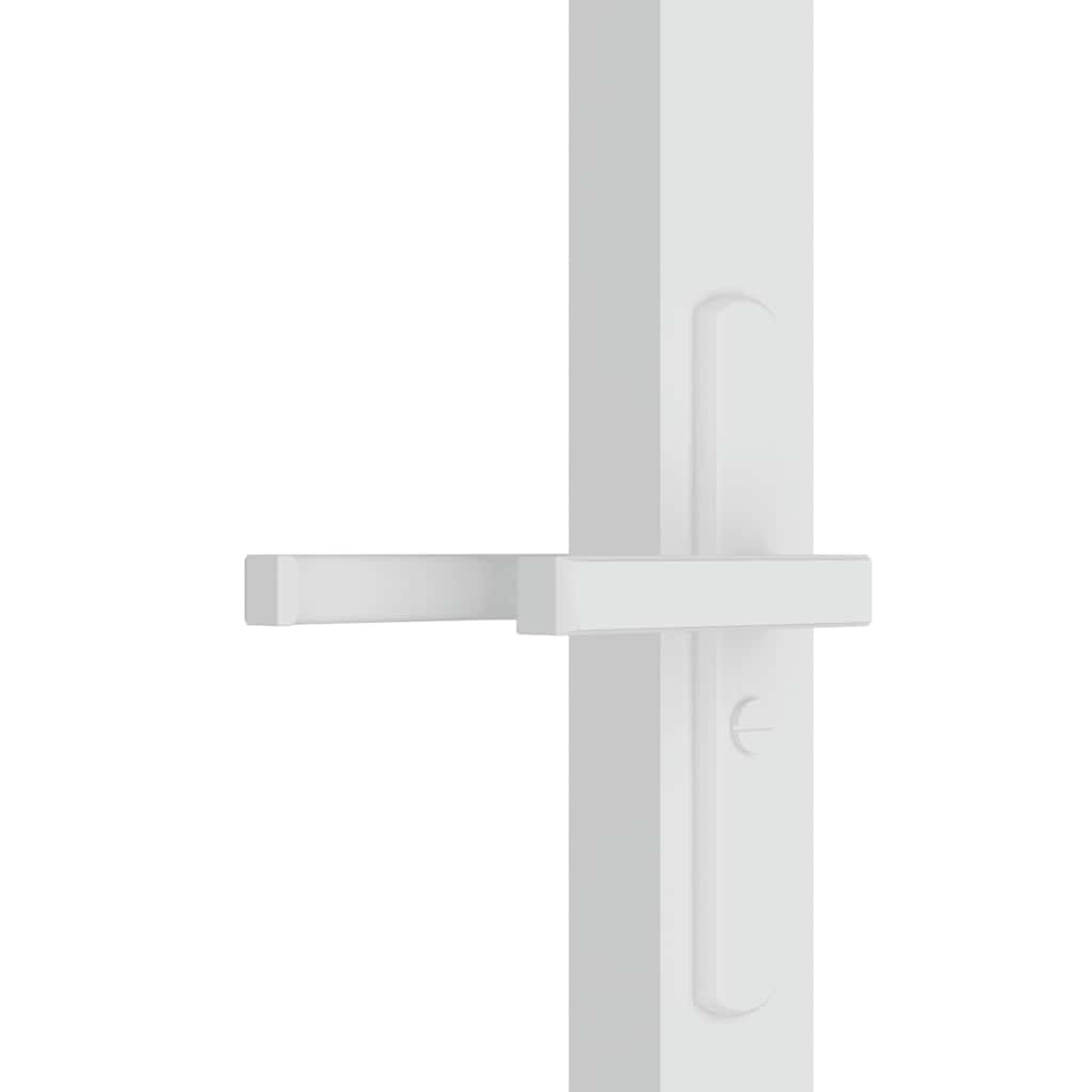 Innerdør 83x201,5 cm hvit ESG glass og aluminium