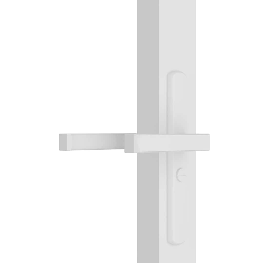 Innerdør 93x201,5 cm hvit ESG glass og aluminium