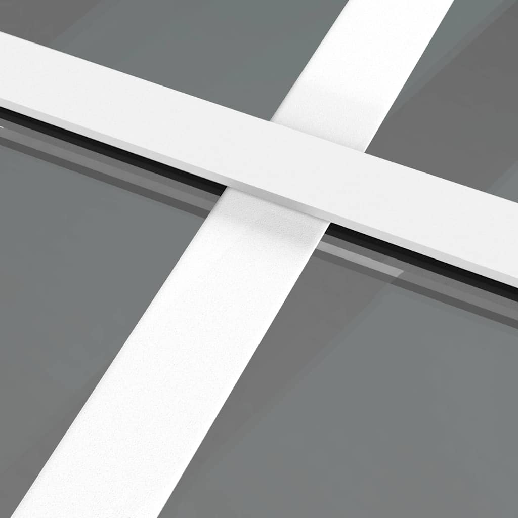 Innerdør 93x201,5 cm hvit ESG glass og aluminium