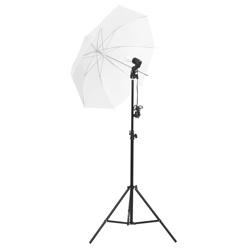 Fotostudiosett med lyssett, bakgrunn og reflektor