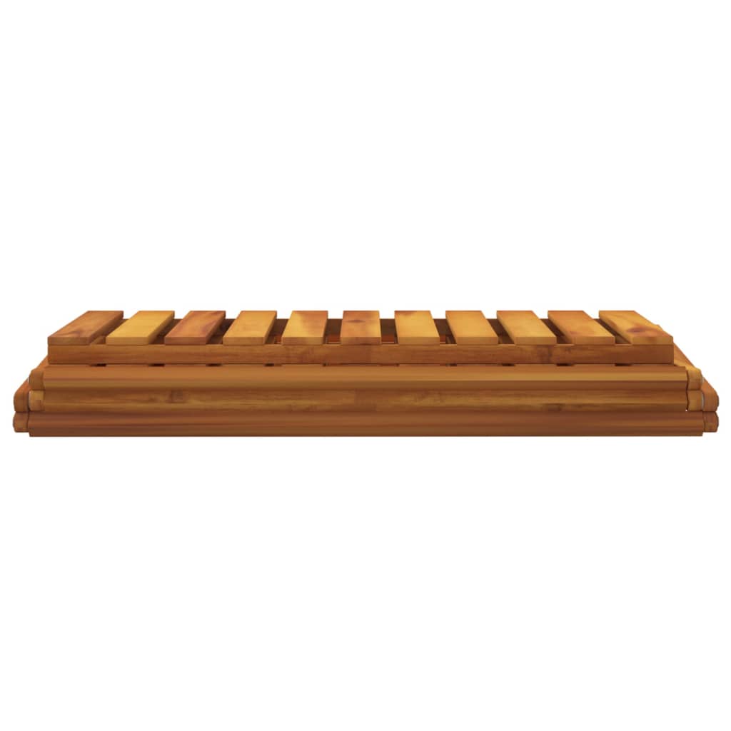 Sammenleggbar hylle 3 lag brun 70x31x63 cm heltre akasie