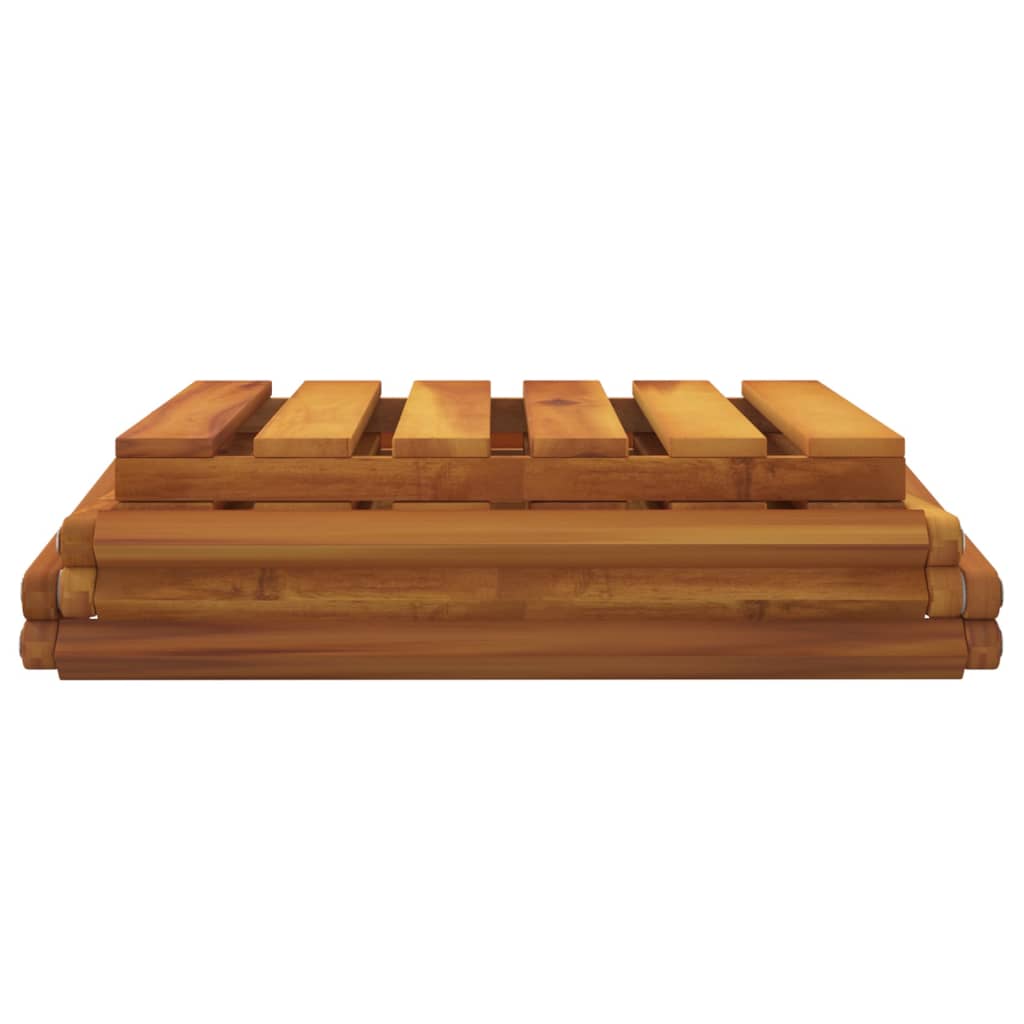 Sammenleggbar hylle 3 lag brun 43x31x63 cm heltre akasie