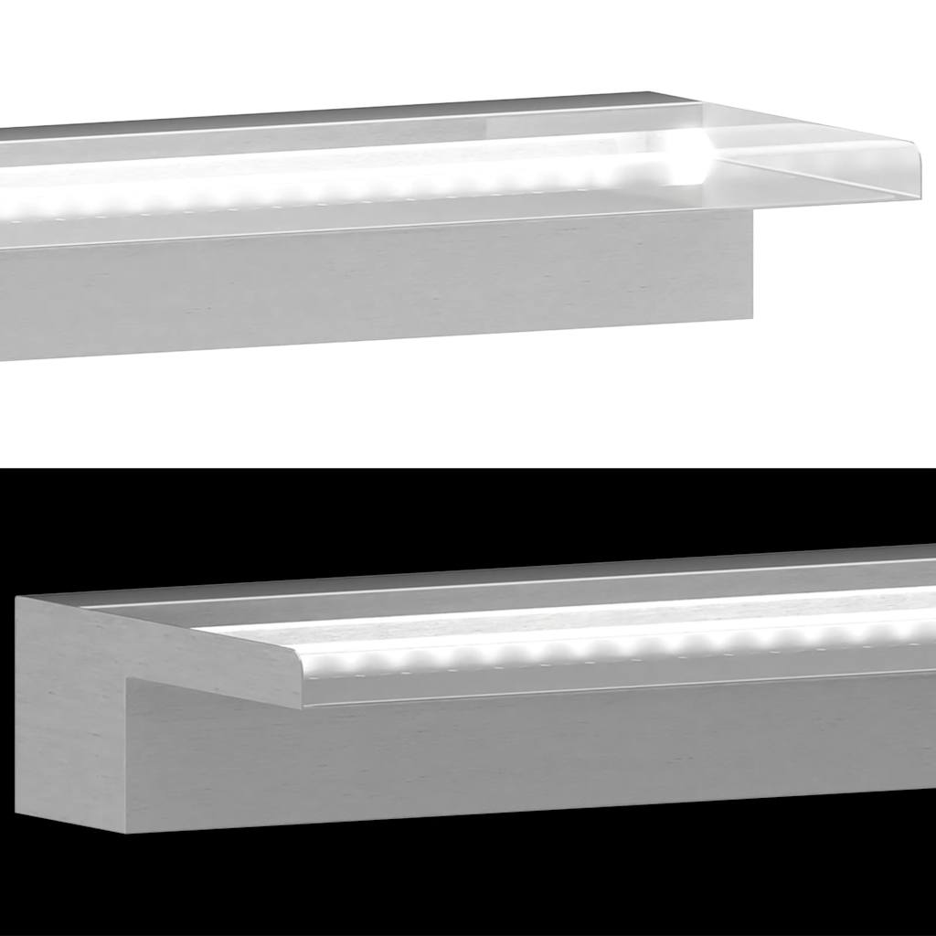 Foss med LED rustfritt stål 110 cm
