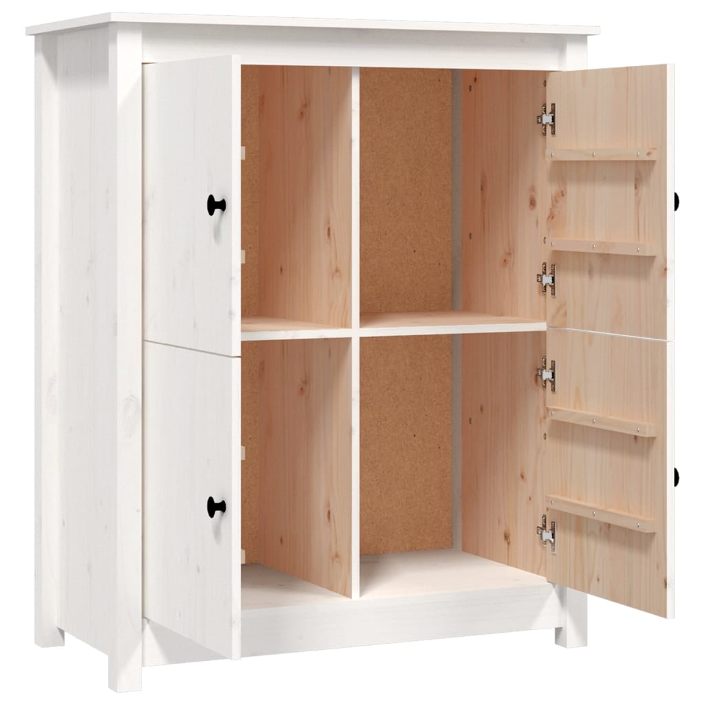 Skjenk hvit 83x41,5x100 cm heltre furu vidaXL