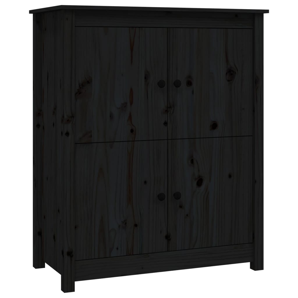 Skjenk svart 83x41,5x100 cm heltre furu