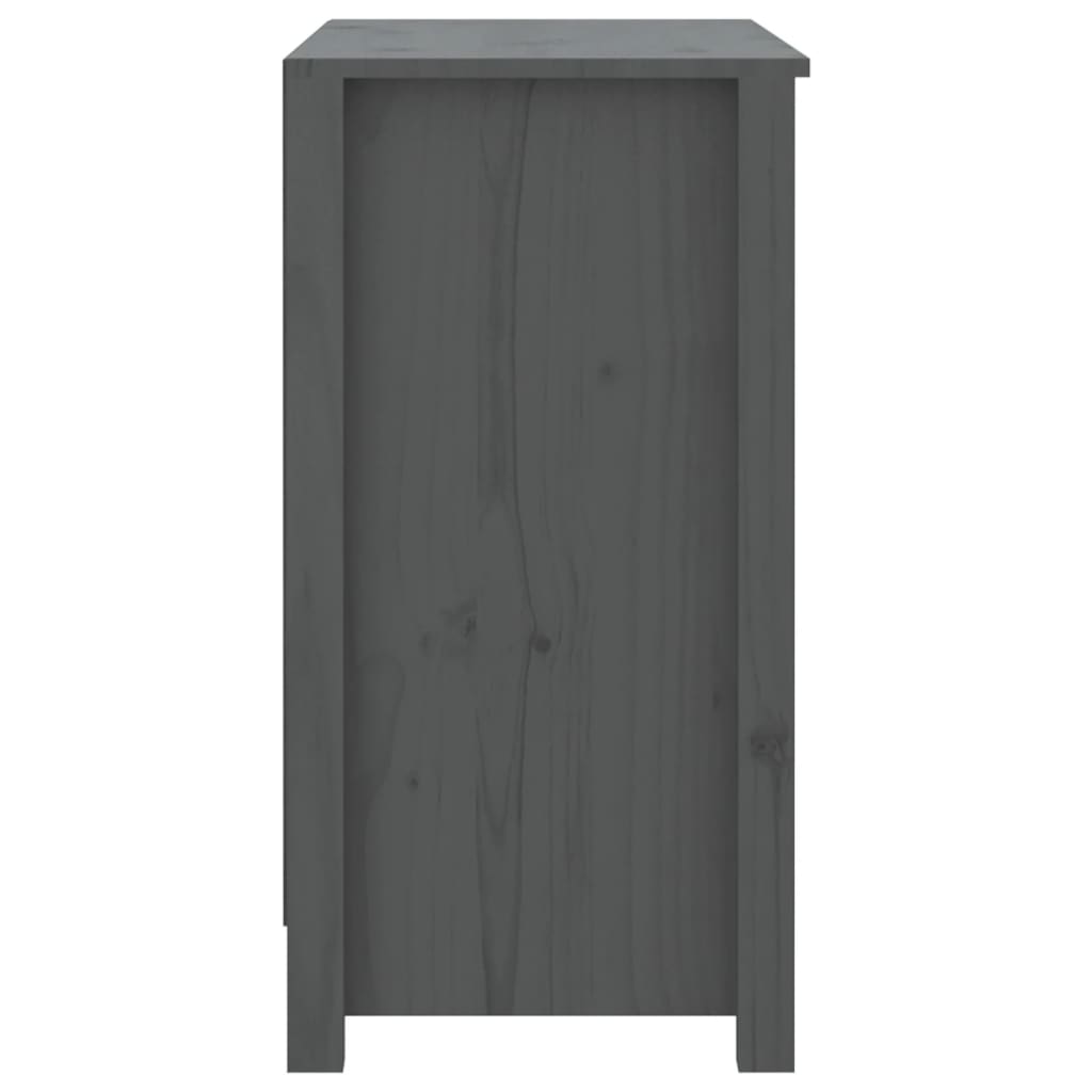 Bokhylle grå 80x35x68 cm heltre furu