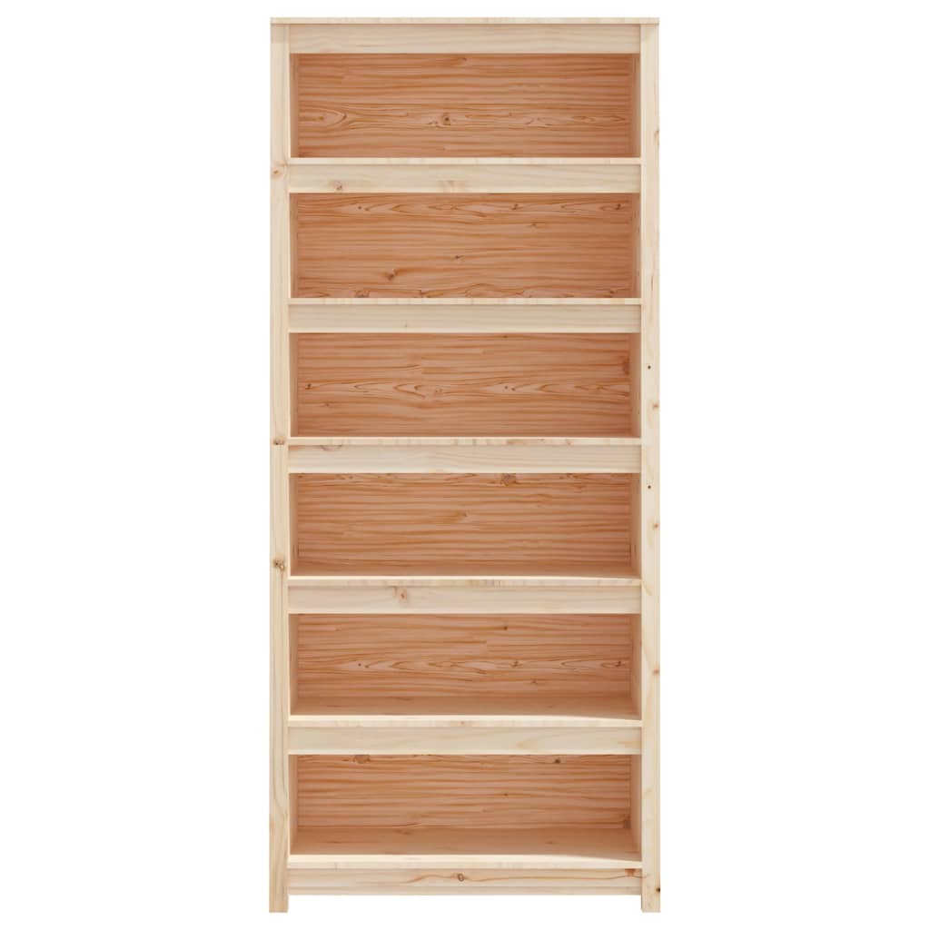 Bokhylle 80x35x183 cm heltre furu