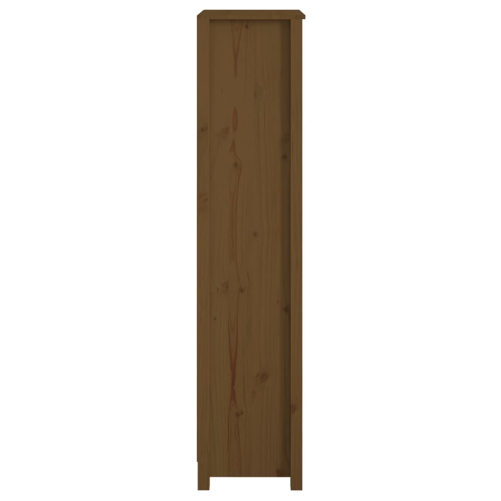 Bokhylle honningbrun 50x35x154 cm heltre furu