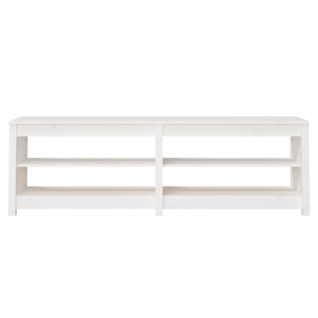 Skobenk hvit 160x36,5x50 cm heltre furu