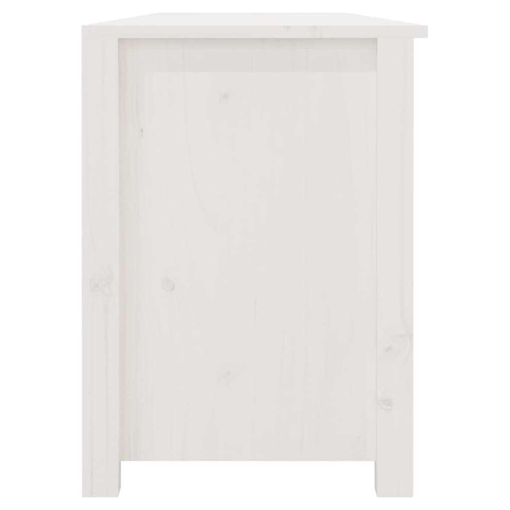 Skobenk hvit 160x36,5x50 cm heltre furu