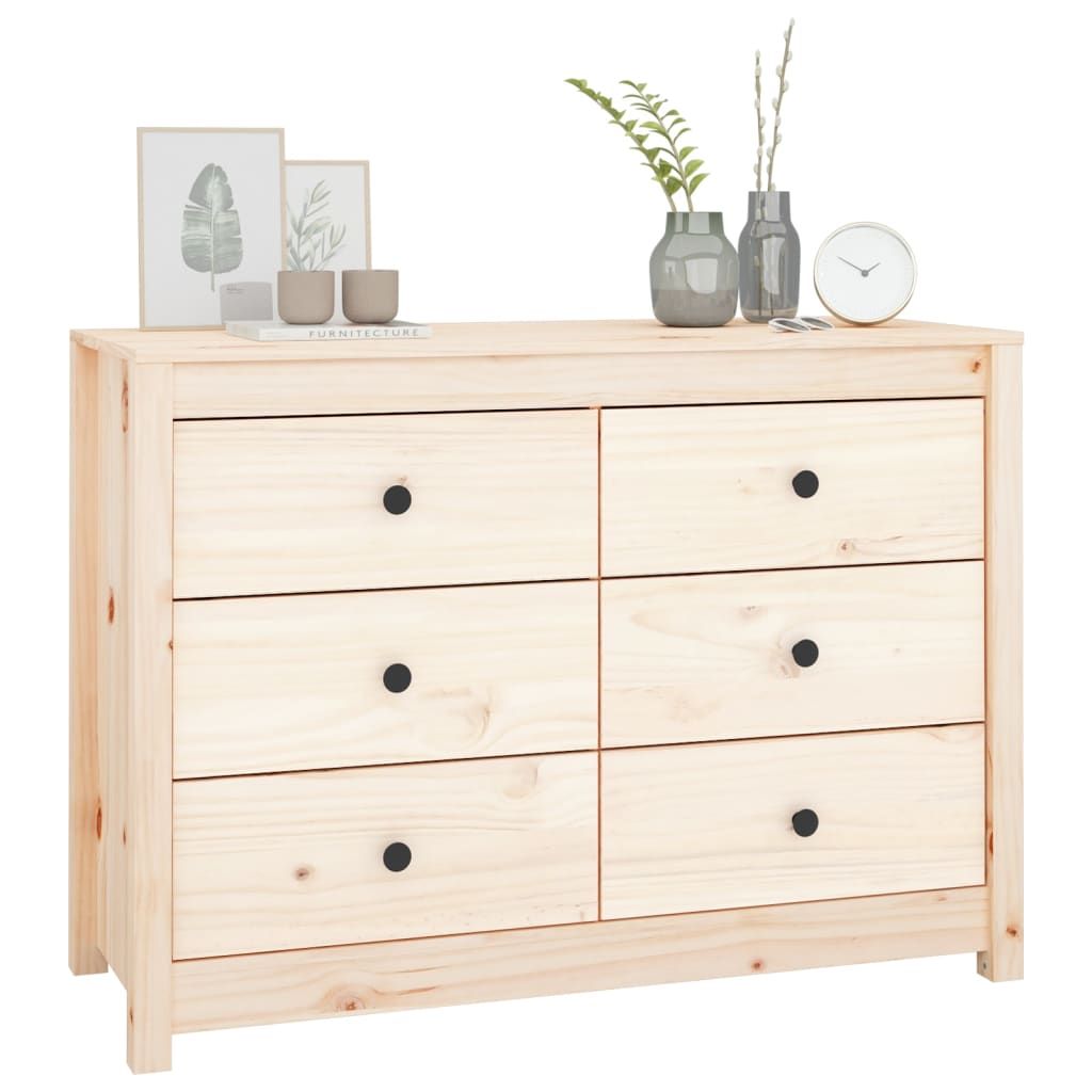 Sideskap 100x40x72 cm heltre furu vidaXL