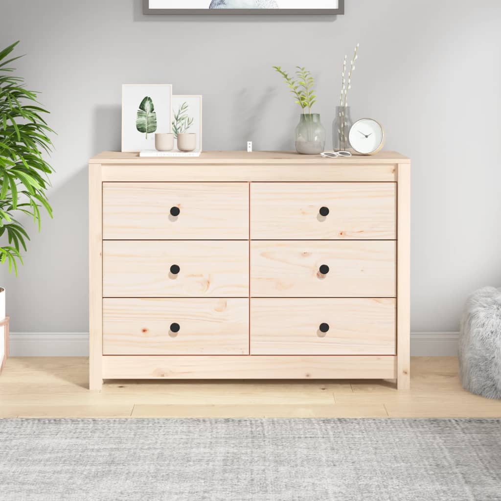 Sideskap 100x40x72 cm heltre furu vidaXL