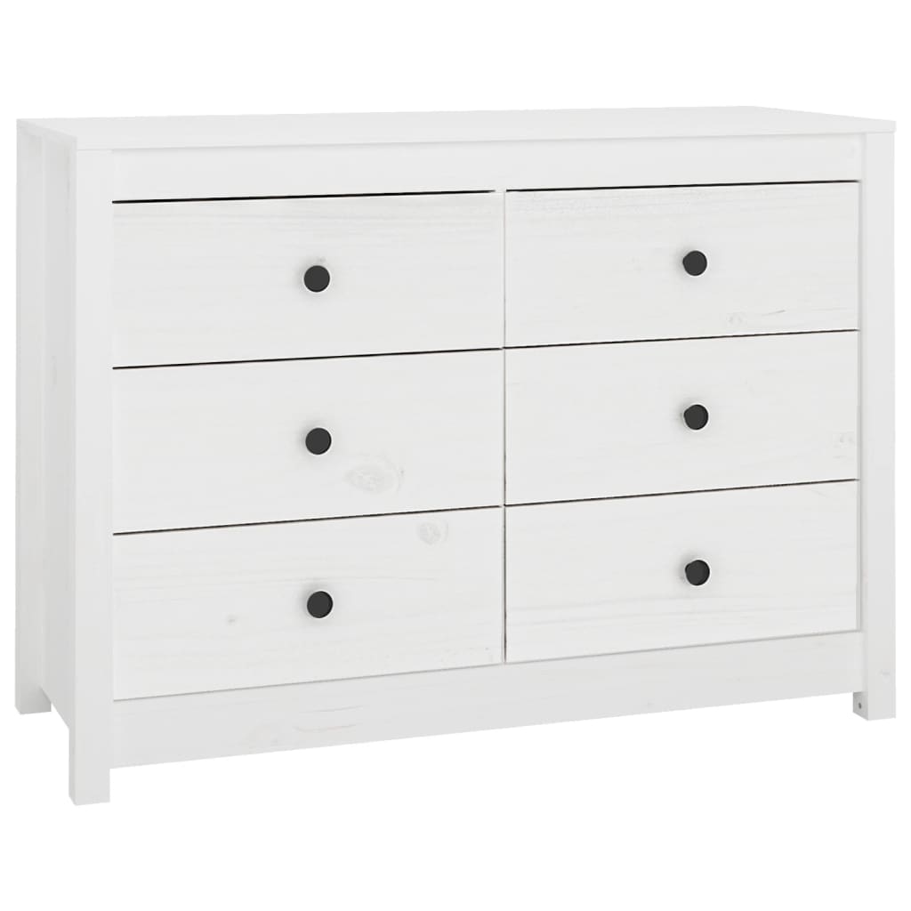 Sideskap hvit 100x40x72 cm heltre furu vidaXL