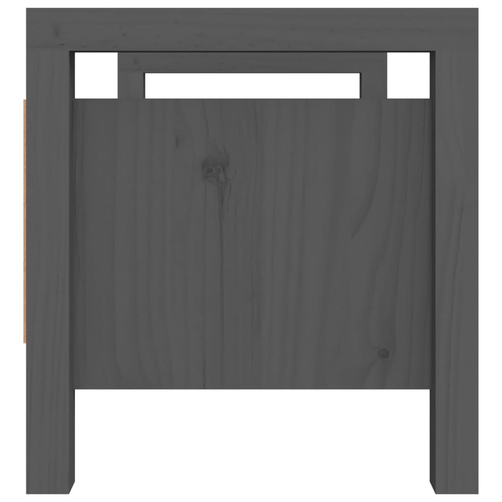 Gangbenk grå 80x40x43 cm heltre furu