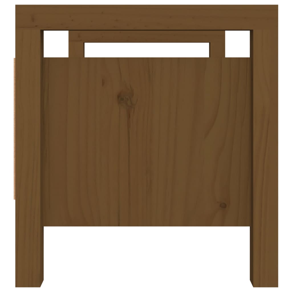 Gangbenk honningbrun 80x40x43 cm heltre furu