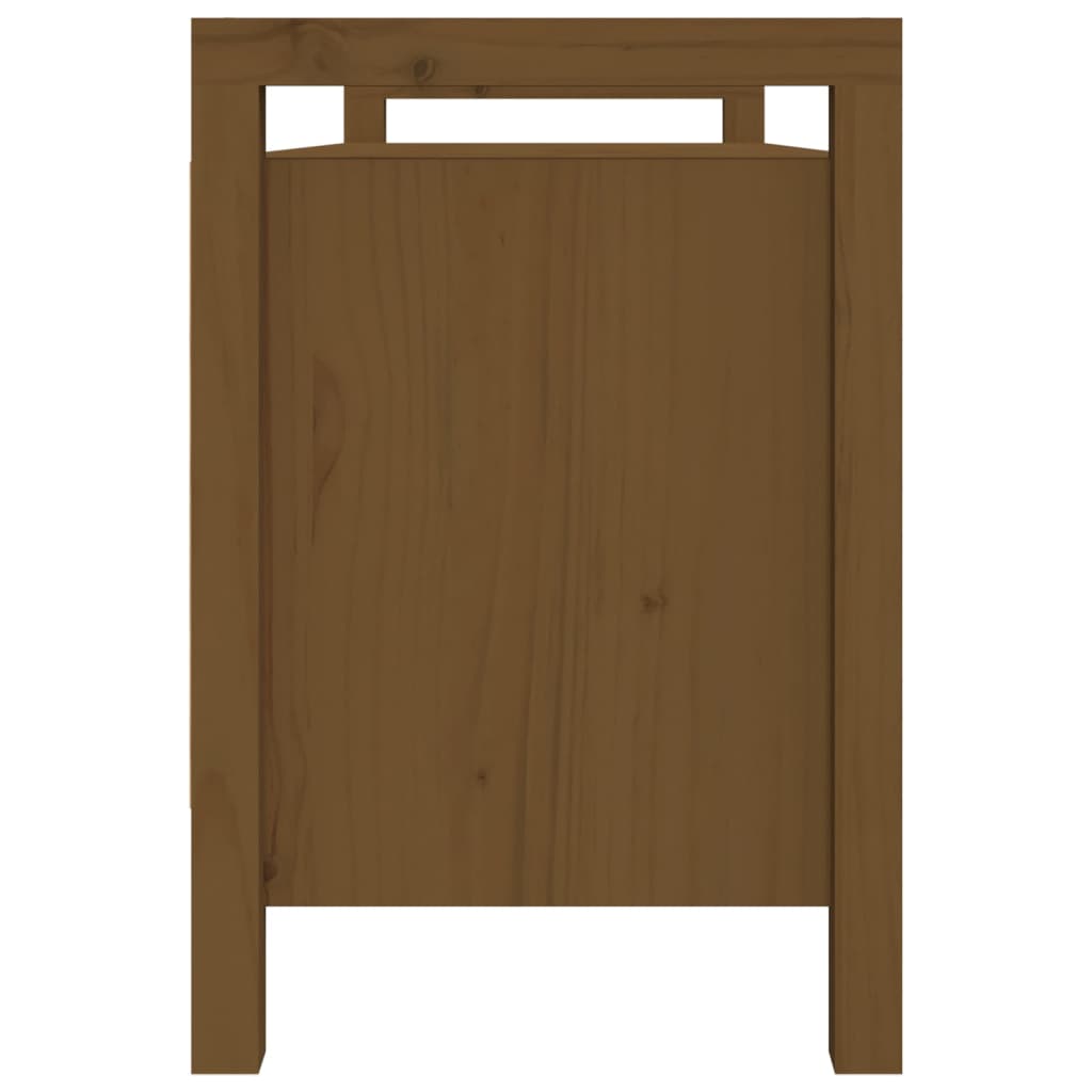 Gangbenk honningbrun 110x40x60 cm heltre furu