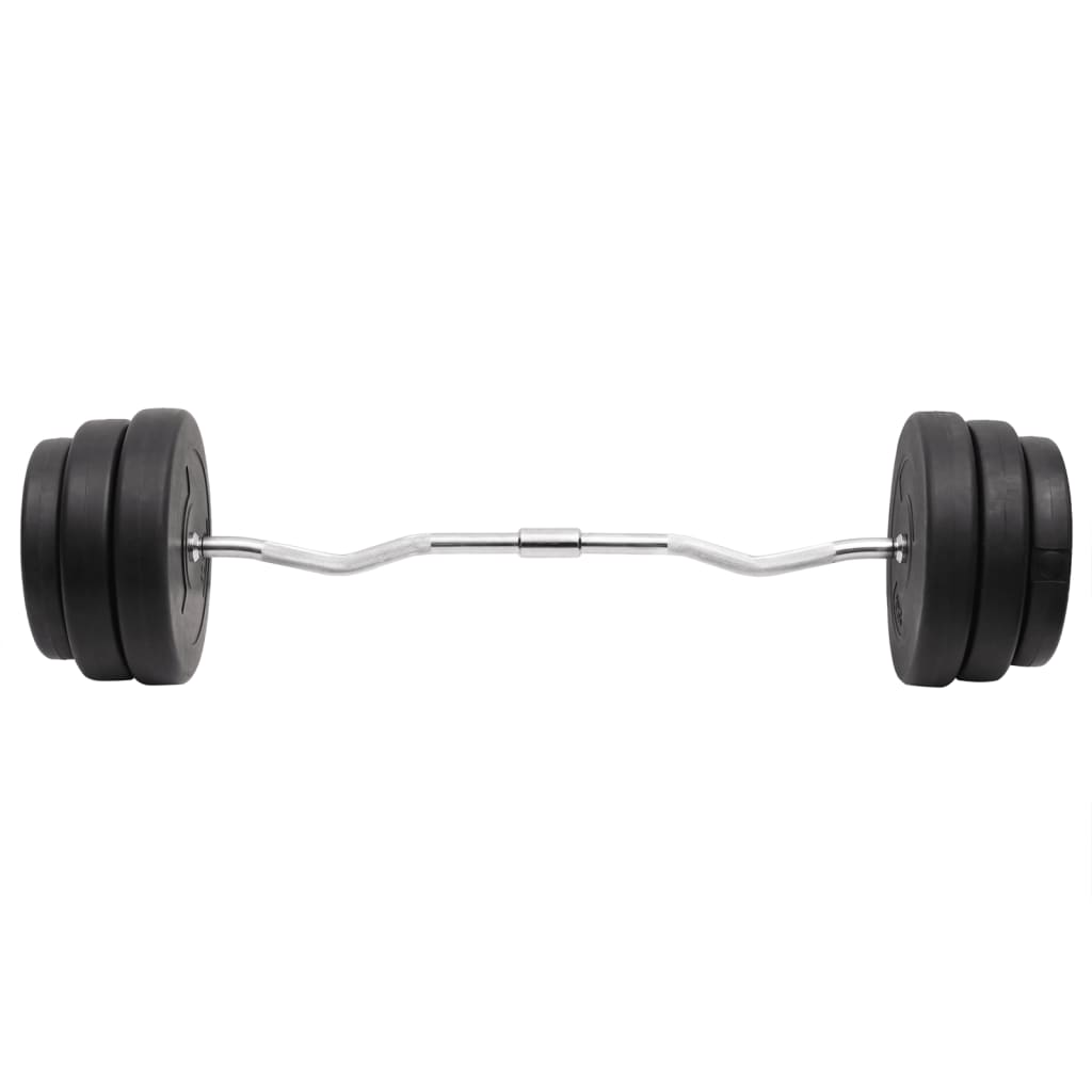 Curl-vektstang med skiver 90 kg